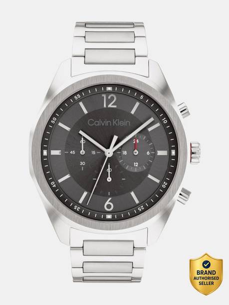 Calvin Klein Ck Force Force Qtz Fashion Chrono Grey Round Dial 's / Analog Watch  - For Men