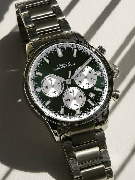 CHRONTIDE Green Sunray Round Dial | Chronograph Watch for Men's Analog Watch - For Men FCN0120SM
