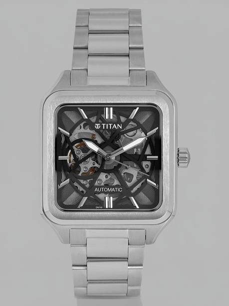 Titan Automatic Anthracite Dial Silver Stainless Steel Strap Analog Watch - For Men NT90134SL02,TH1791920W,90134SL02,NU90134SL02,NU90162SM01
