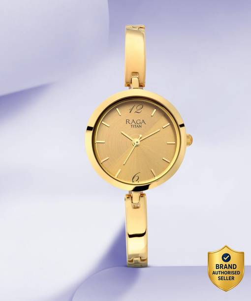 Titan Raga Viva Champagne Dial Gold Metal Strap Analog Watch  - For Women TH1780887/D,NT2606YM06,NU2606YM06