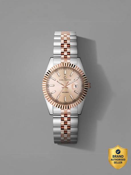 Carlington exclusive Series Premium Ladies Wrist Analog Watch - For Women 8811 Two Tone Rose