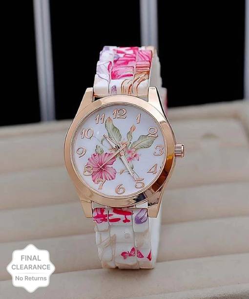 N/A Analog Watch  - For Women Women's Floral Print Analog Wrist Watch with Stylish Strap for Casual Daily Wear