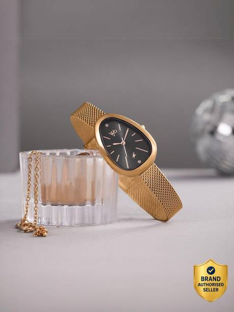 Vyb Prodigy Quartz Grey Dial Rose Gold Stainless Steel Strap Analog Watch - For Women FV60073WM02W