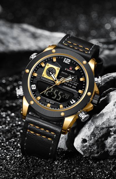 Analog-Digital Watch - For Men NF9236 Japanese Movement Military Style