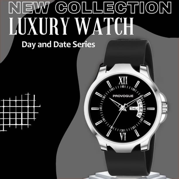 PROVOGUE Premium Classic Silicon Analog Watch Trending Day & Date Series Silicone Belt for Boy Analog Watch  - For Men