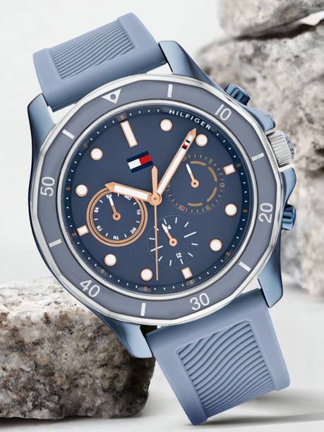 Tommy Hilfiger Multifunction Blue Dial Blue Silicone Strap Analog Watch - For Women TH1782571