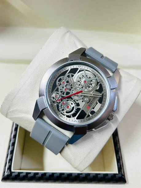 Trendy Chronograph Watch with Stainless Steel Case, Black Dial Analog Watch  - For Men FW - 16 ( Black )