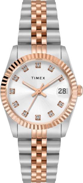 Date Display with (Magnifier), Silver Dial Analog Watch - For Women TWEL222SMU05