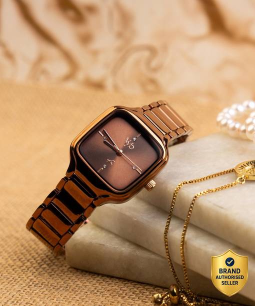 Fastrack Vyb Brown Dial Metallic Brown MetalStrap Analog Watch  - For Women FV60024QM01W