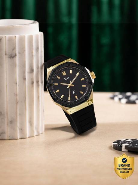 Fastrack Vyb Rebel Quartz Black Dial Black Silicone Strap Analog Watch - For Men FV30008KP01W