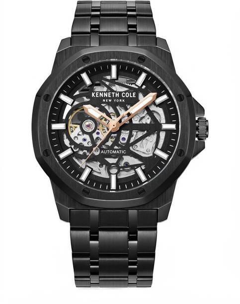 Kenneth Cole Automatic Black Dial Black Stainless Steel Strap Analog Watch - For Men KCWGL2232904MN