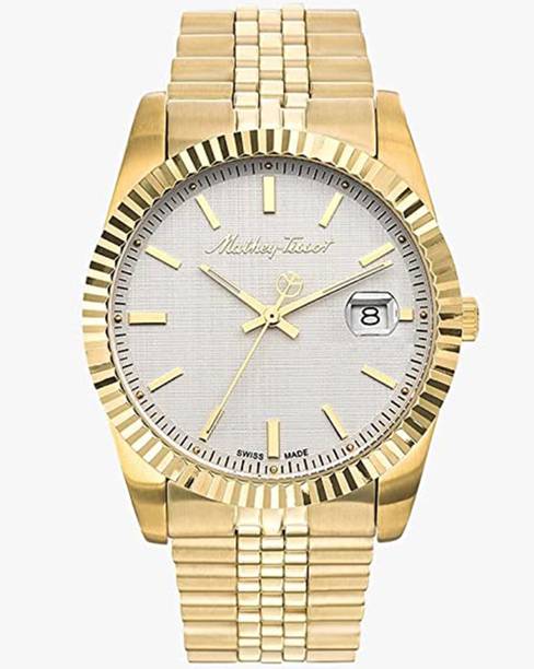 Swiss Made Mathy III Quartz Ronda 515 H3 Movement White Dial Analog Watch - For Men H810PI