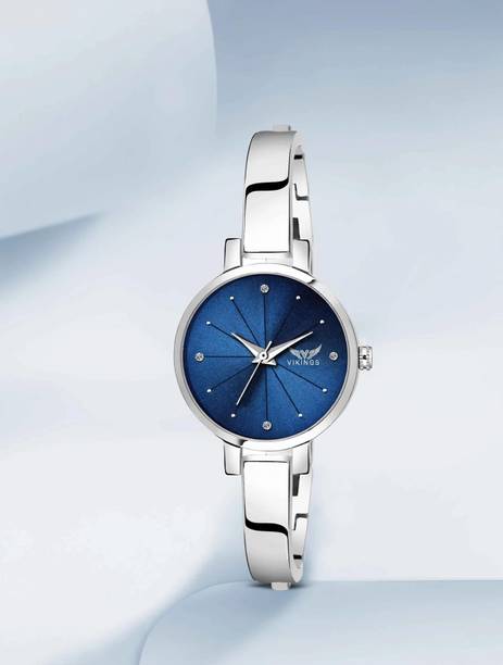 DIAMOND SERIES Analog Watch  - For Women LADIES VK-LR-045-BLUE-CHAIN STUDDED BRASS WATCH