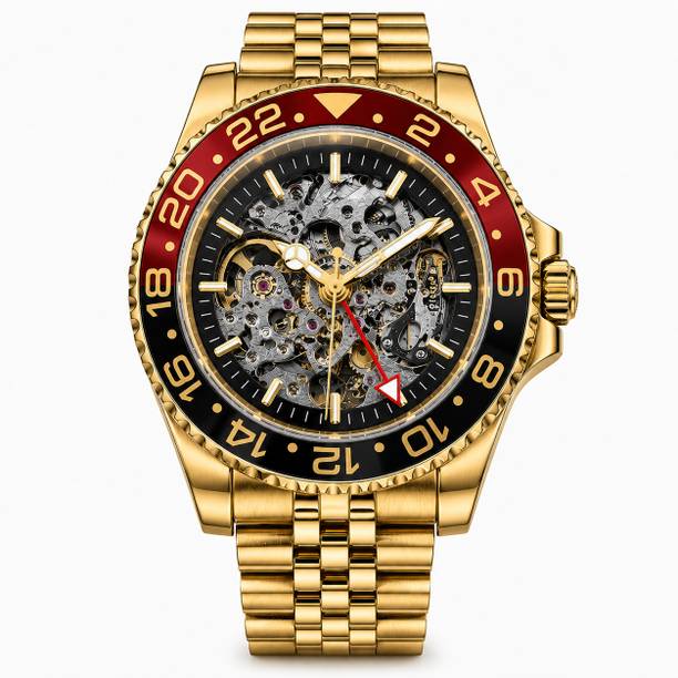 Automatic Skeleton Series Analog Watch  - For Men AUTO-PEPS-RED-BLACK