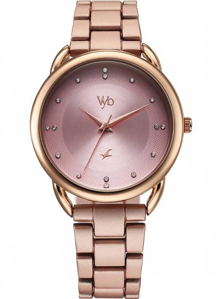 Fastrack Vyb Charmer Quartz Pink Round Dial Women's Watch Analog Watch - For Women FV60007KM04W
