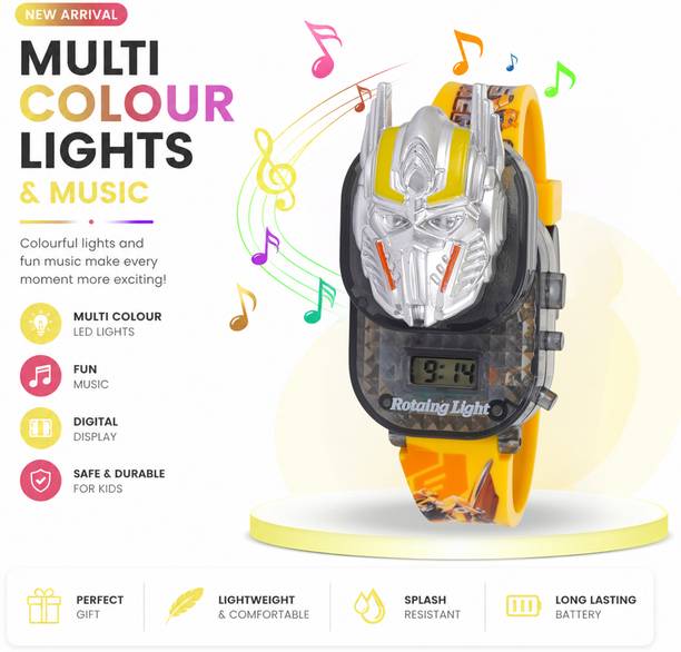 Digital Watch  - For Boys & Girls Optimus Prime Kids Digital LED Music Watch