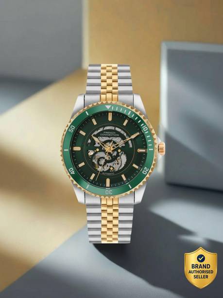 AETHER DRIVE Green Sunray Round Dial | Automatic Watch for Men's Analog Watch  - For Men FCA26NTM