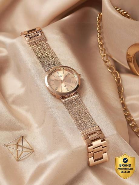 Flare Rose Gold Dial Rose Gold MetalStrap Analog Watch - For Women FV60011WM01W,FV60011WM01