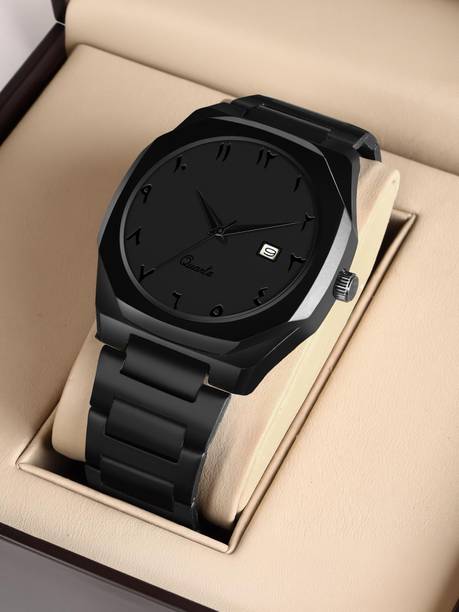 Heritage Series Arabic Date Dial Quartz Black Stainless Steel Strap Analog Watch  - For Men CR-AR-DATE-BLK-25