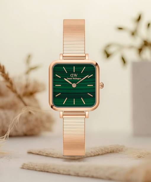 Quadro Studio Green color Square - 22 mm diameter Analog Watch - For Women DW00100520