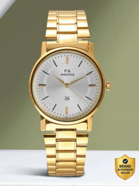 Gold Collection Premium Round Dial & Clasp Closure Analog Watch - For Men 29251CMGY