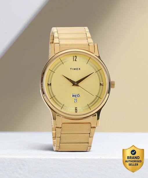Trendline Round 39mm Champagne Dial Analog Watch - For...