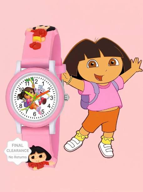 Attractive New Children's Baby Design Cartoon Character Analog Watch  - For Boys & Girls Latest Good Looking Attractive Color Light Weight