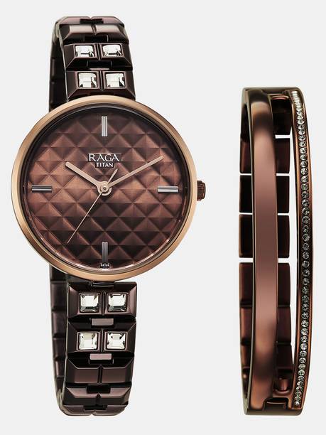 Titan Raga Contempore Quartz Brown Round Dial Women's Watch / Analog Watch - For Women 2775QM01F,NU2775QM01F