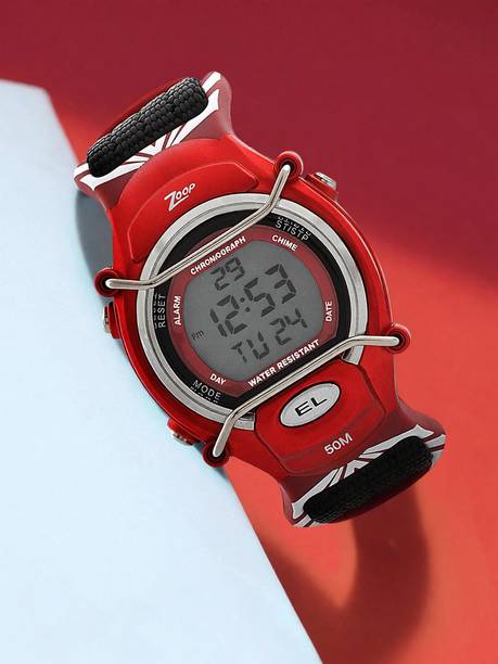 Zoop Digital Dial Black Fabric Strap Digital Watch - For Boys NUC3001PV03,NUC3001PV03