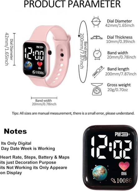 Waterproof LED Digital Watch | Men's Fashion Sports Wrist Watch Digital Watch  - For Men & Women Premium Digital Wrist Watch for Unisex| Waterproof | Silicone Strap-2