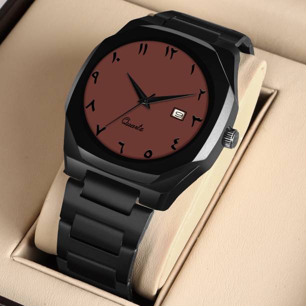 CERO CR-AR-1001 Heritage Series Arabic Date Dial Quartz Black Stainless Steel Strap Analog Watch  - For Men