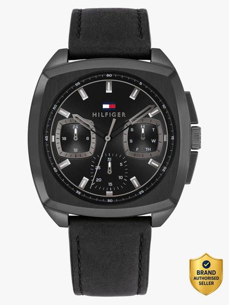 Tommy Hilfiger Multifunction Black Dial Black LeatherStrap Analog Watch - For Men TH1710556,NTTH1710556,NTTH1710556W