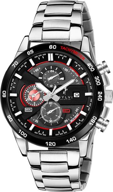 TIMEGRAPHER RED SL STEEL - Working Chronograph Steel Watch For Men Analog Watch - For Men EFR556
