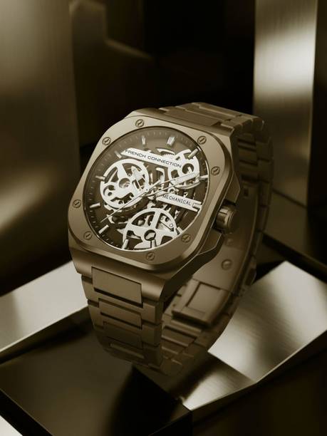 Beige Textured Dial | Men's Beige Mechanical Watch Analog Watch - For Men FCA15KHM