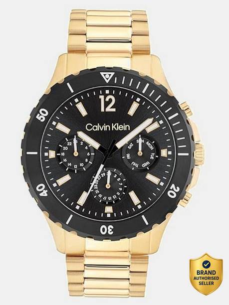 Calvin Klein Sport For Him Qtz Multifunction Black Round Dial Men's Watch / Analog Watch  - For Men 25200116