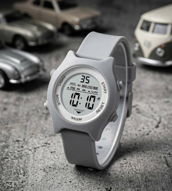Unisex Multifunctional, LED Light Display, Sports Watches for Kids Above 6 Years Digital Watch  - For Boys & Girls KD-212 GREY