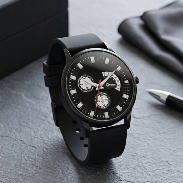 Silicon Strap Stylish Dial Analogue Watch for Men Analog Watch  - For Men & Women Stylish Silicon Strap Watch 01
