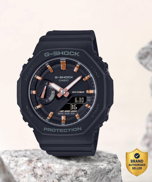 G-SHOCK Women Black Dial Resin Strap Analog-Digital Watch - For Women G1107 (GMA-S2100-1ADR)