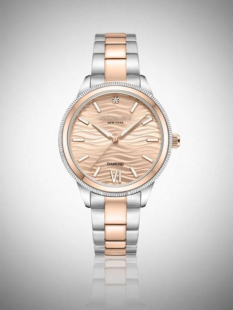 Kenneth Cole Rose Gold Dial Silver & Rose Gold Stainless Steel Strap Analog Watch - For Women KCWLG0017704LD,NTKCWLG0017704LD