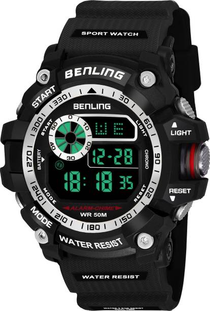 Benling Digital Watch LED Light | Stopwatch | Alarm | Calendar Digital Watch  - For Men Digital Watch for men LED Light | Stopwatch | Alarm | Calendar