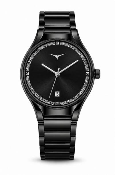 ANSHIKA COLLECTION ANC-MR--NSM-43-02-FULL-BLACK Men Boys Analog Wrist Watch with Black Dial Black Metal Bracelet Fashion Wear Analog Watch  - For Men