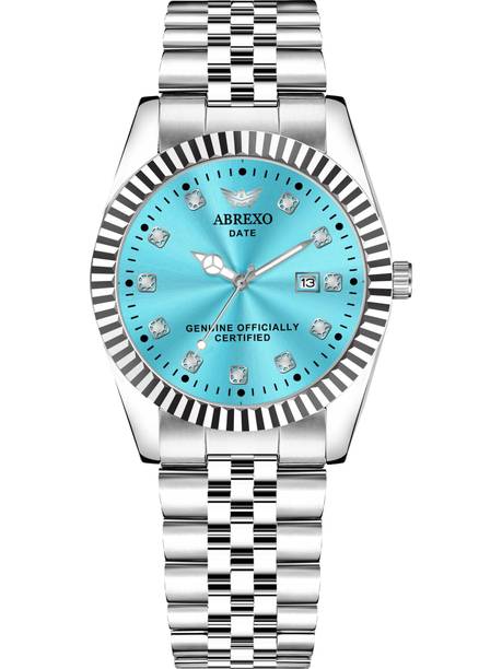 ABREXO Abx4500-
SKB SL Aesthetic Series 
Dial Date Working Stylish Silver Chain Quartz Watch Analog Watch  - For Men