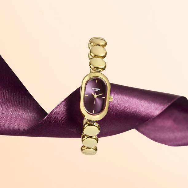 Sonata Poze 8 Quartz Plum Dial IPG Alloy Strap Analog Watch - For Women SP80173YM01W