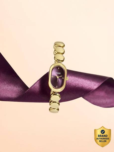 Quartz Plum Dial IPG Alloy Strap Analog Watch - For Women SP80173YM01W