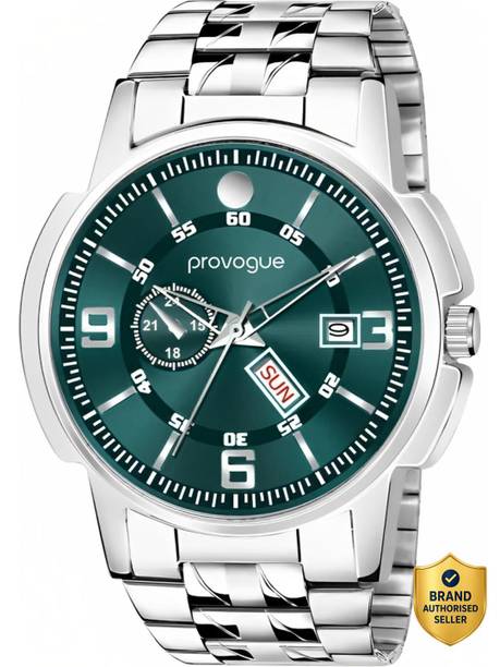 Sports Formal Casual Series Analog Watch  - For Men SK-PG-4075-SGRN-SLVR Basic for Men with Day and Date Display