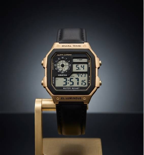 RADHESHYAMHUB Analog-Digital Watch  - For Men Luxury Dual Time Digital Analog Watch for Men – Gold & Black