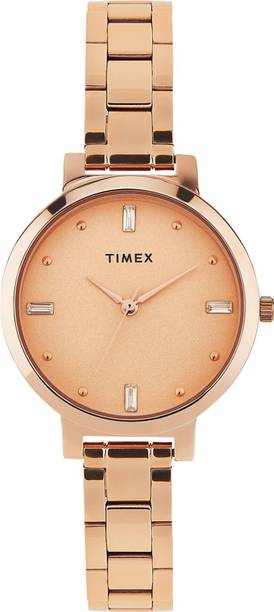 Rose Gold Dial Stainless Steel Analog Watch - For Women TWHL41SMU11