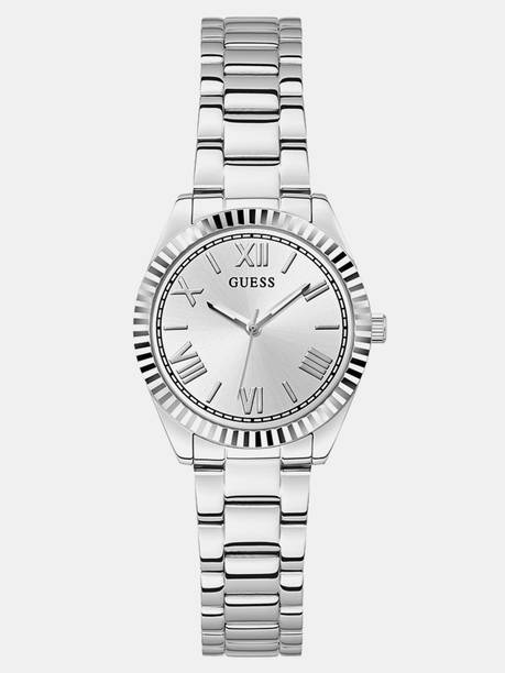 Mini Luna Silver Tone Round Dial Analog Watch - For Women GW0687L1