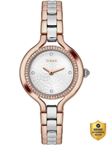 Fria Round 33mm Silver Dial Analog Watch  - For Women TWEL14008