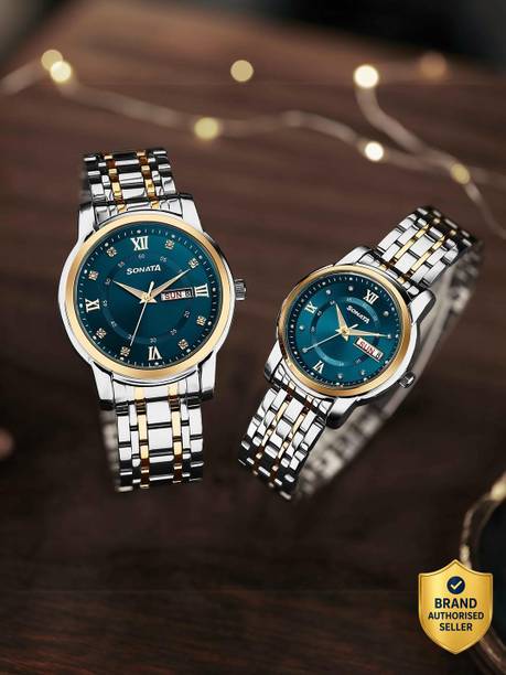 Perfect Pairs Quartz Teal Round Dial Men's and Women's Pairs Watch / Analog Watch - For Men & Women 7715787090BM01,7715787090BM01,7715787090BM01,NU7715787090BM01